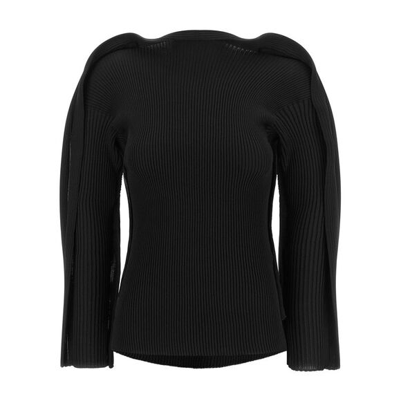Issey Miyake Sweaters - Issey Miyake Black Polyester Women's Cardigan
